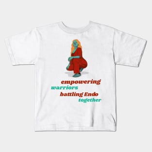 empowering warriors: battling Endo together Kids T-Shirt